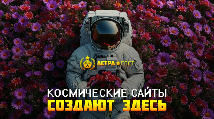 Красивые космические Сайты создают для всех здесь! АСТРА•ГОСТ